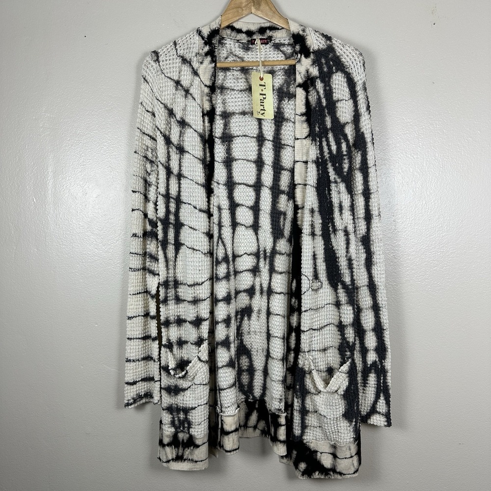 T Party‎ Women's XL Cardigan Tie Dye Bohemian Y2K NEW